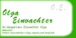 olga einvachter business card